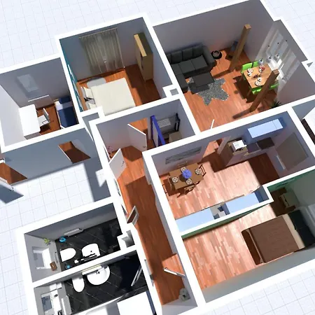 Doppelhaus- Schleussig , Moderner Altbau Dachetage Mit 2 Schlafzimmern Und Separatem Zusatzzimmer , Parkplatz - Balkon - Kamin - Eicheparkett - Arbeitsplatz * 莱比锡