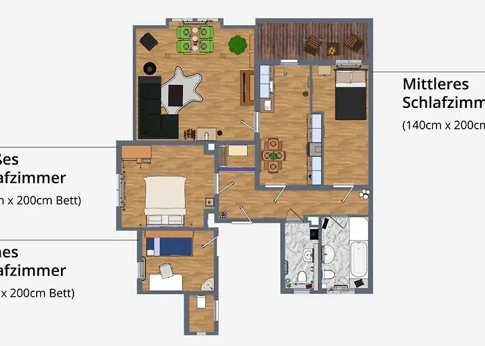 Апартаменты Doppelhaus- Schleussig , Moderner Altbau Dachetage Mit 2 Schlafzimmern Und Separatem Zusatzzimmer , Parkplatz - Balkon - Kamin - Eicheparkett - Arbeitsplatz Лейпциг
